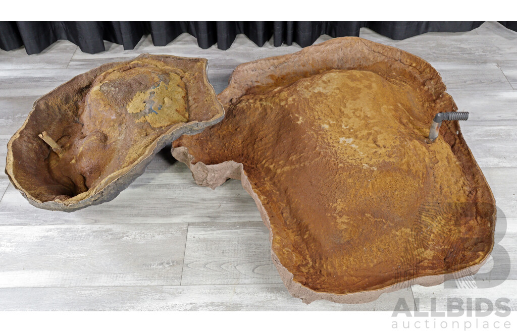 Pair of Fibreglass Faux Ponds