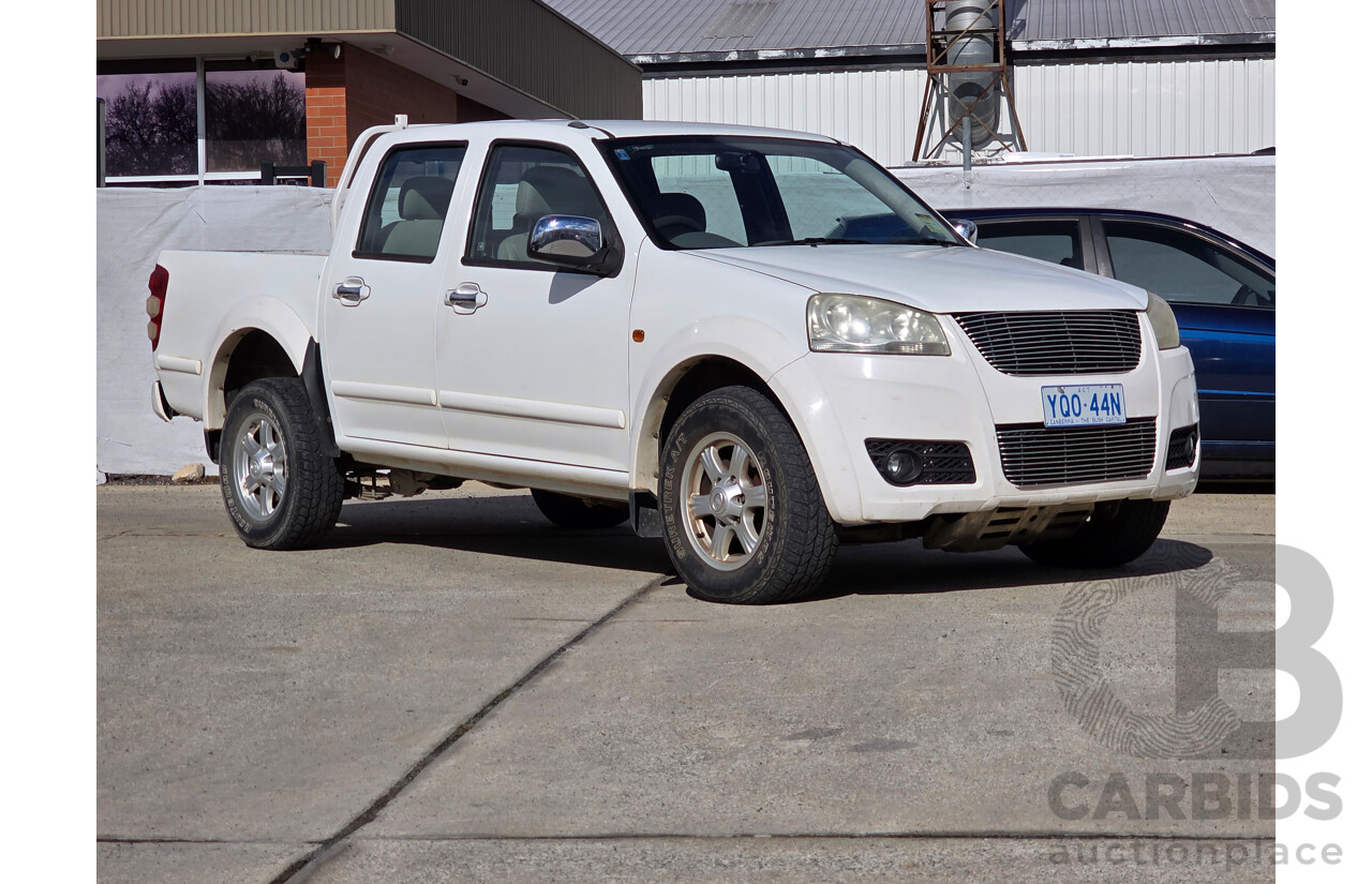 4/2012 Great Wall V200 K2 Dual Cab Utility White Turbo Diesel 2.0L