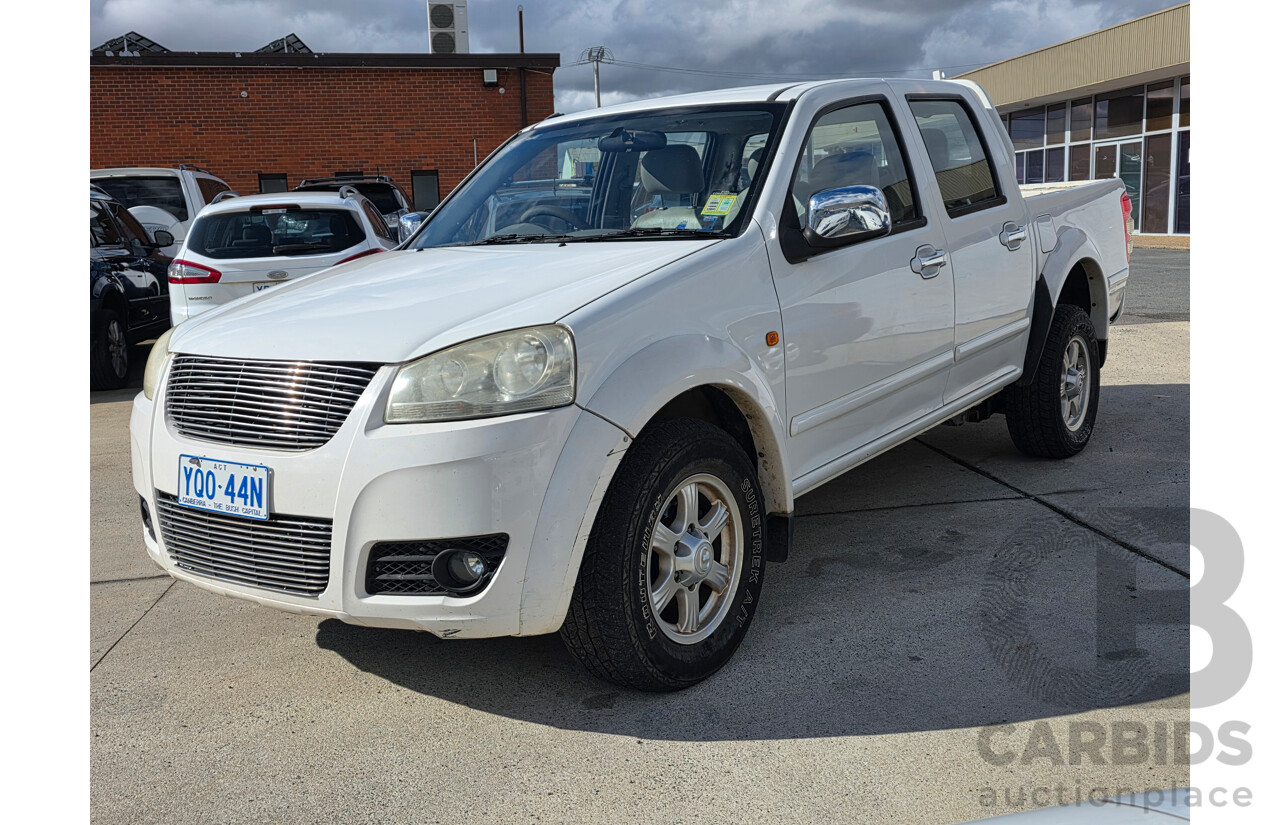 4/2012 Great Wall V200 K2 Dual Cab Utility White Turbo Diesel 2.0L