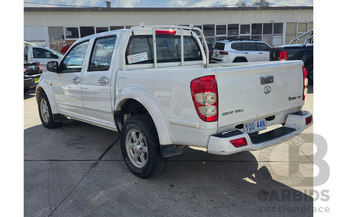4/2012 Great Wall V200 K2 Dual Cab Utility White Turbo Diesel 2.0L