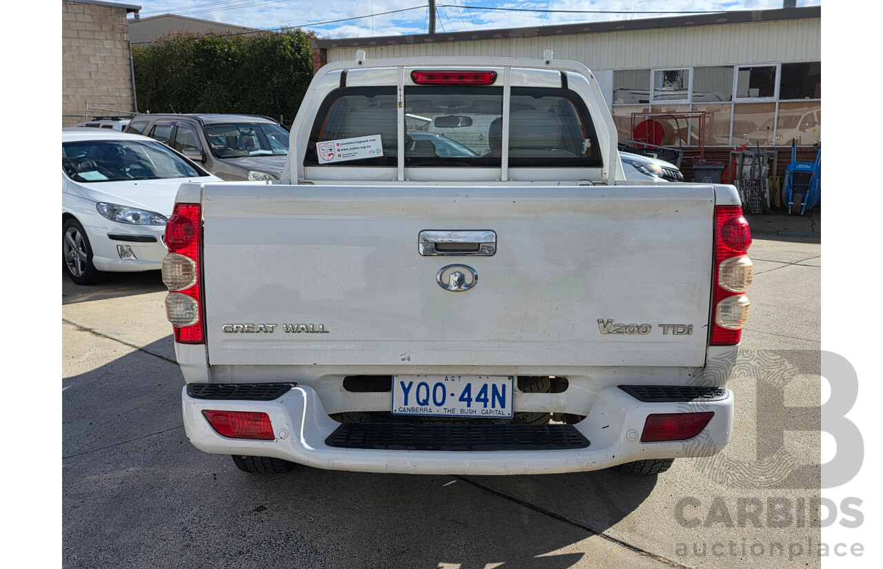 4/2012 Great Wall V200 K2 Dual Cab Utility White Turbo Diesel 2.0L