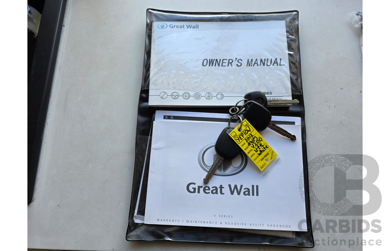 4/2012 Great Wall V200 K2 Dual Cab Utility White Turbo Diesel 2.0L