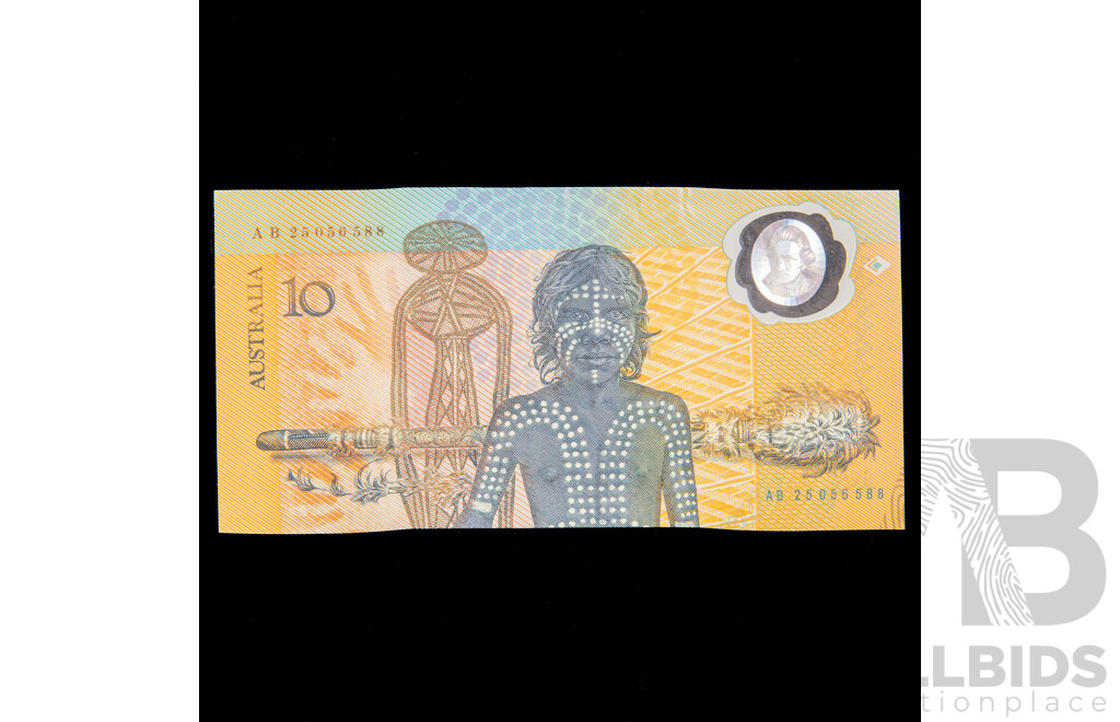Australian Ten Dollar Note Fraser/Johnston, Bicentennial R310b AB 25056588