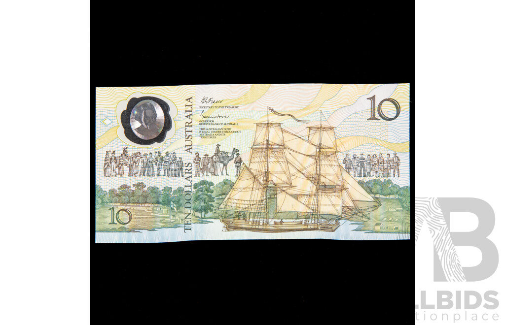 Australian Ten Dollar Note Fraser/Johnston, Bicentennial R310b AB 25056588