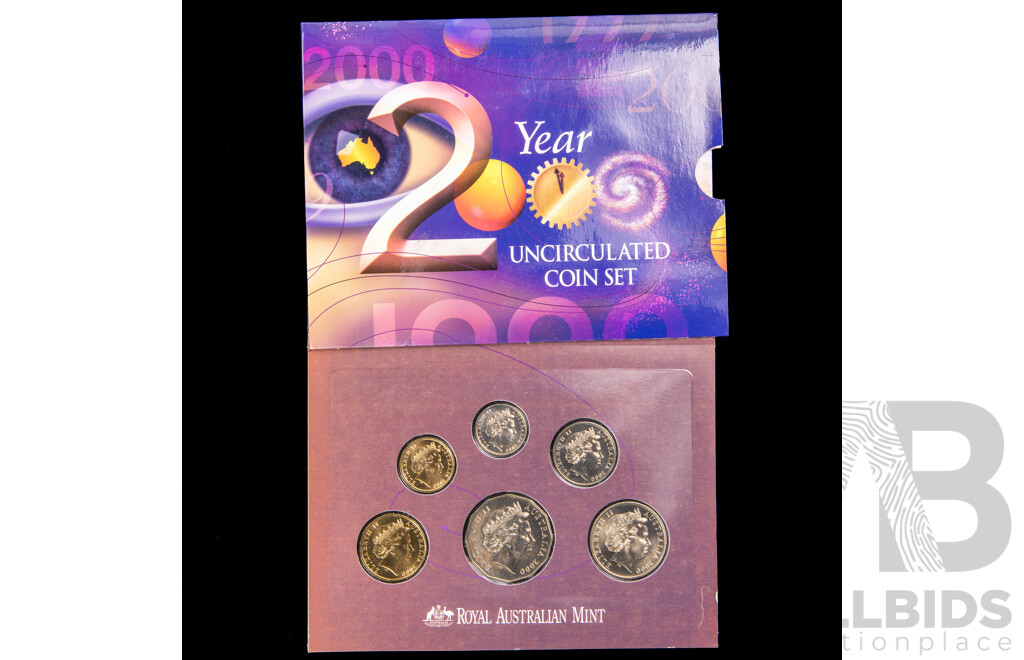 Australian RAM 2000 Six UNC Coin Set, Millennium