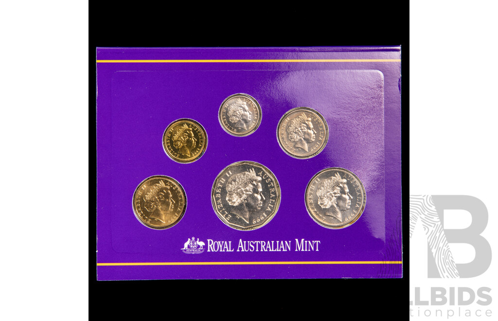 Australian RAM 1998 and 1999 Six UNC Coin Sets, Bass & Flinders,  International Year of the Older Persons