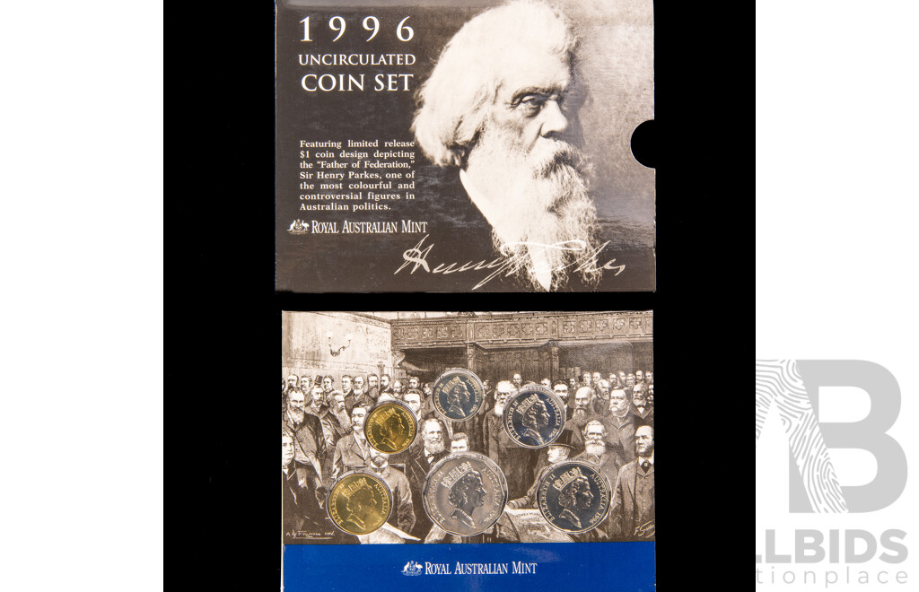 Australian RAM 1996 Six UNC Coin Set, Sir Henry Parkes