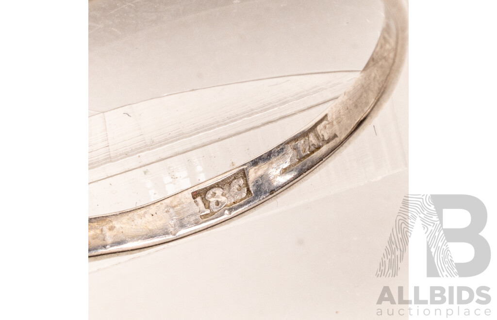 18ct/Platinum Vintage Two Diamond Bridge Ring, Est TDW 0.35ct, Size R, 2.78 Grams