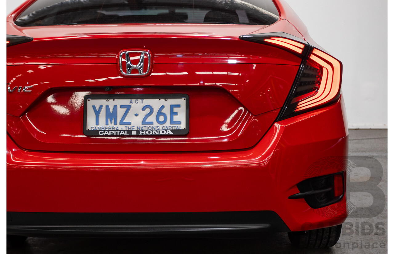 07/2018 Honda Civic VTi MY18 4D Sedan Rally Red 1.8L