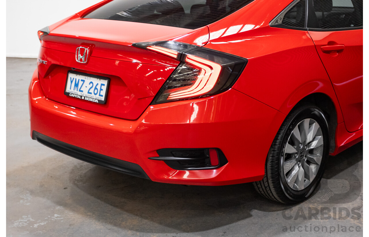 07/2018 Honda Civic VTi MY18 4D Sedan Rally Red 1.8L