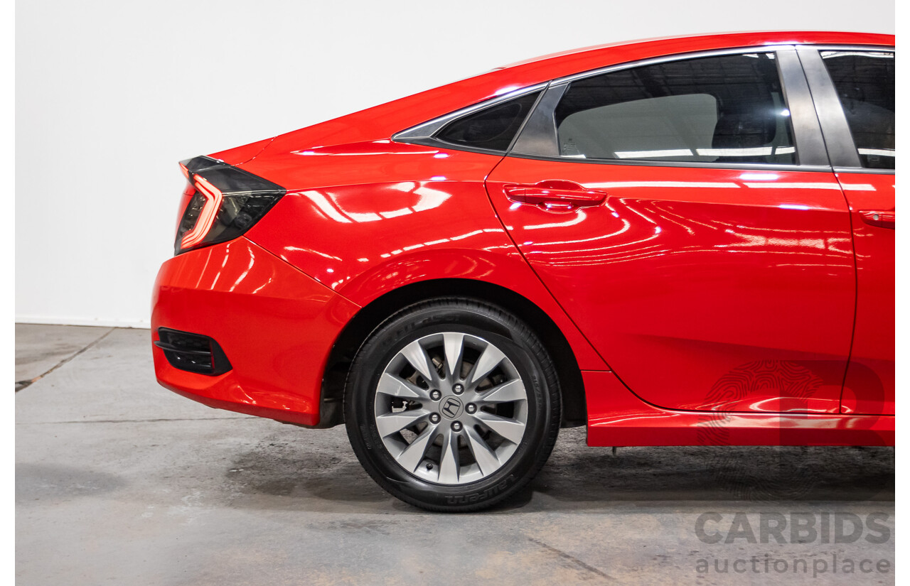 07/2018 Honda Civic VTi MY18 4D Sedan Rally Red 1.8L
