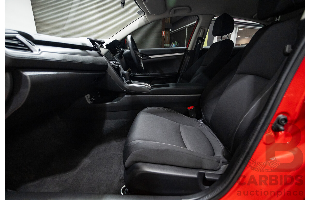 07/2018 Honda Civic VTi MY18 4D Sedan Rally Red 1.8L