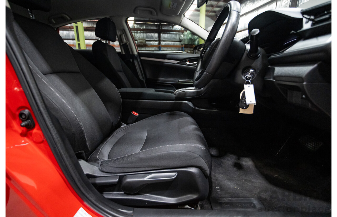 07/2018 Honda Civic VTi MY18 4D Sedan Rally Red 1.8L