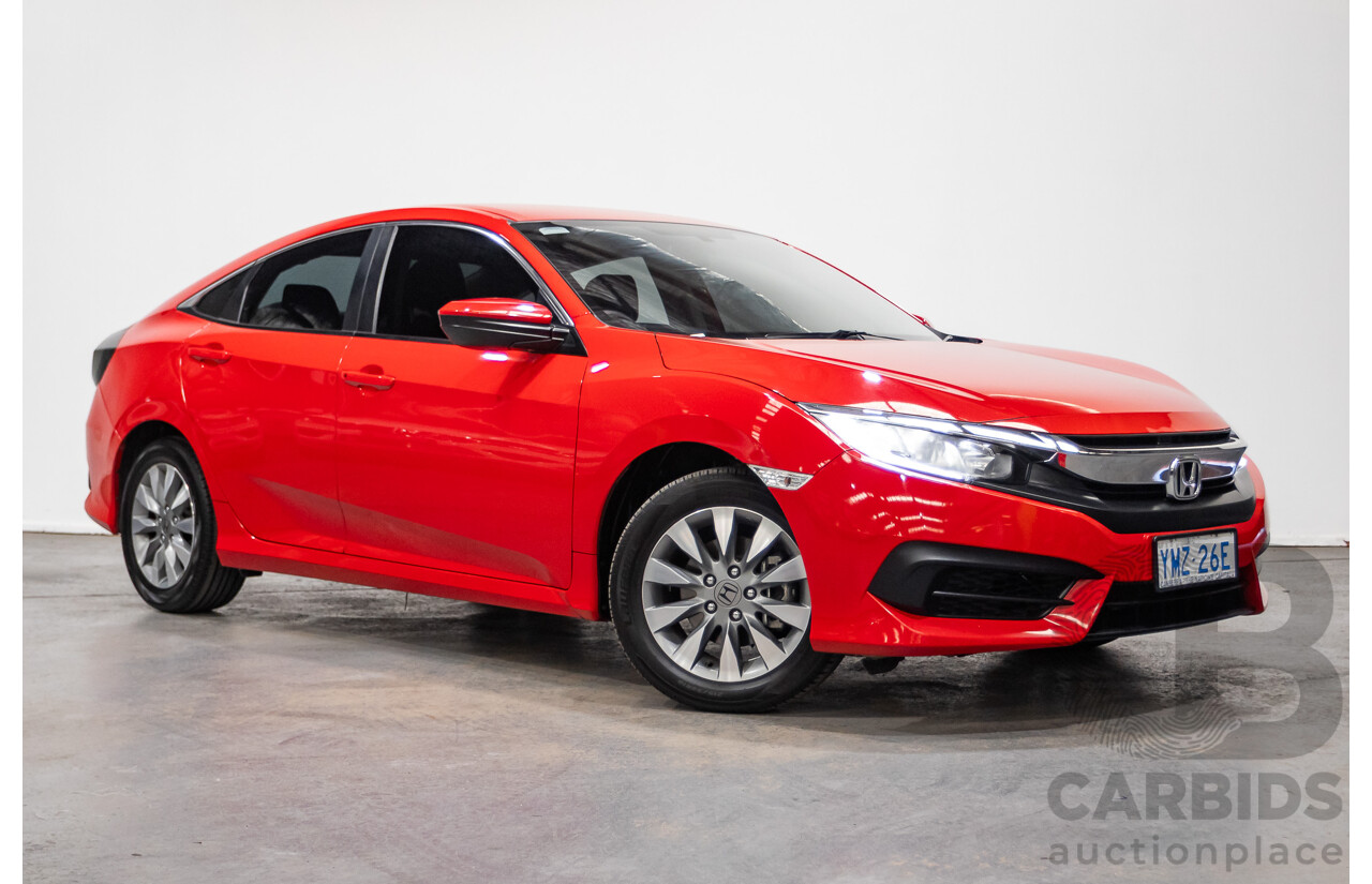 07/2018 Honda Civic VTi MY18 4D Sedan Rally Red 1.8L