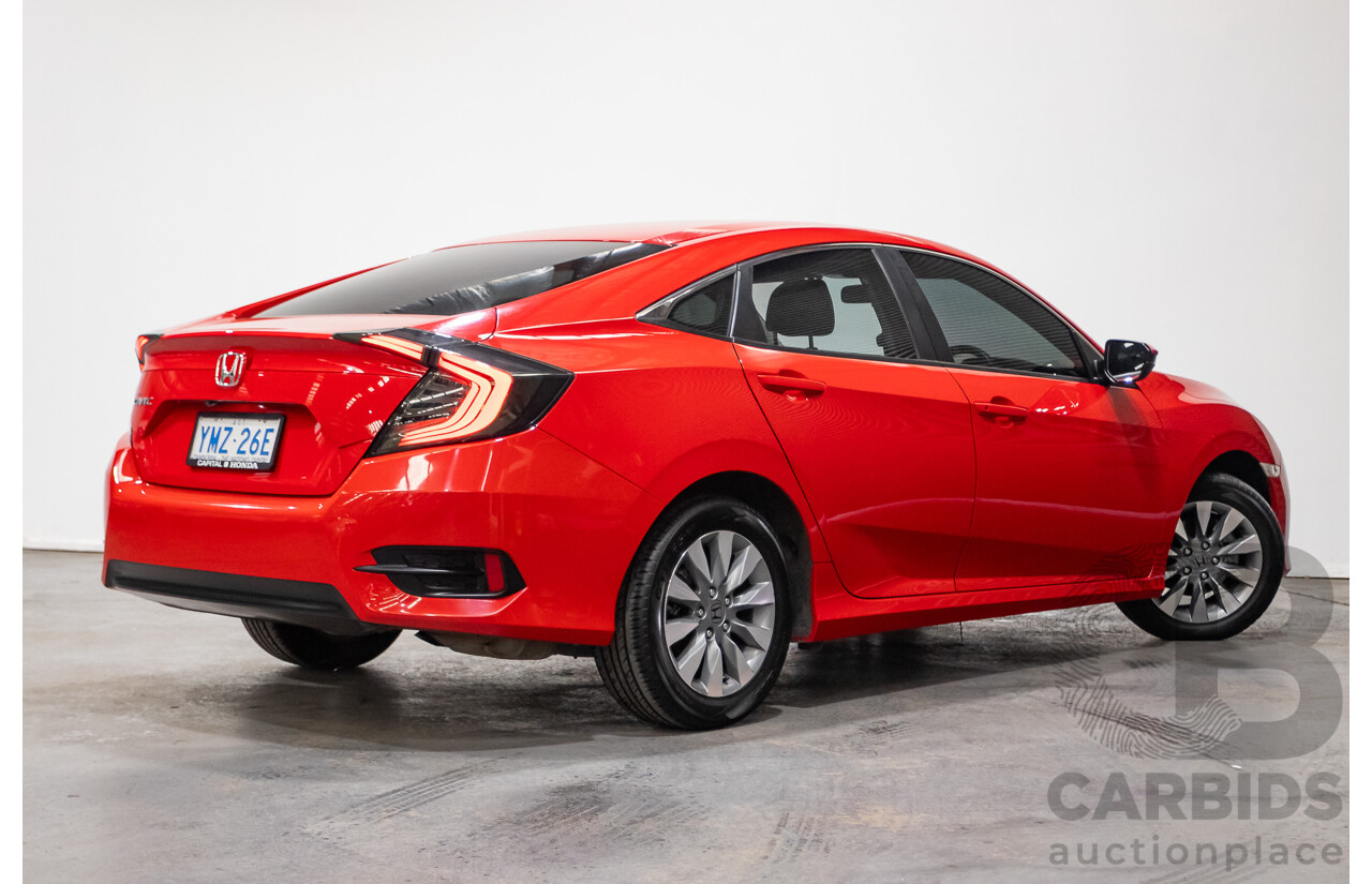 07/2018 Honda Civic VTi MY18 4D Sedan Rally Red 1.8L