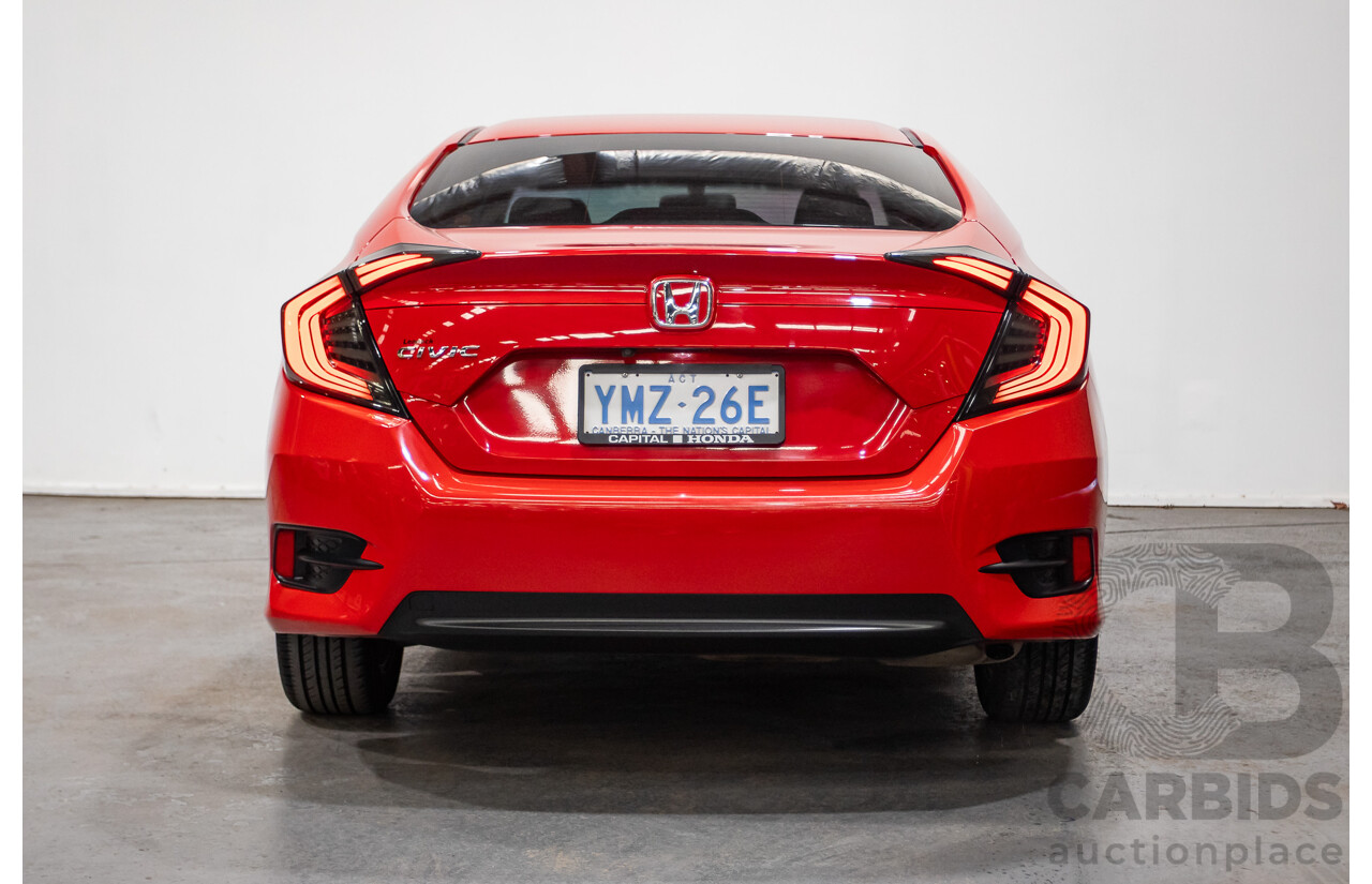07/2018 Honda Civic VTi MY18 4D Sedan Rally Red 1.8L