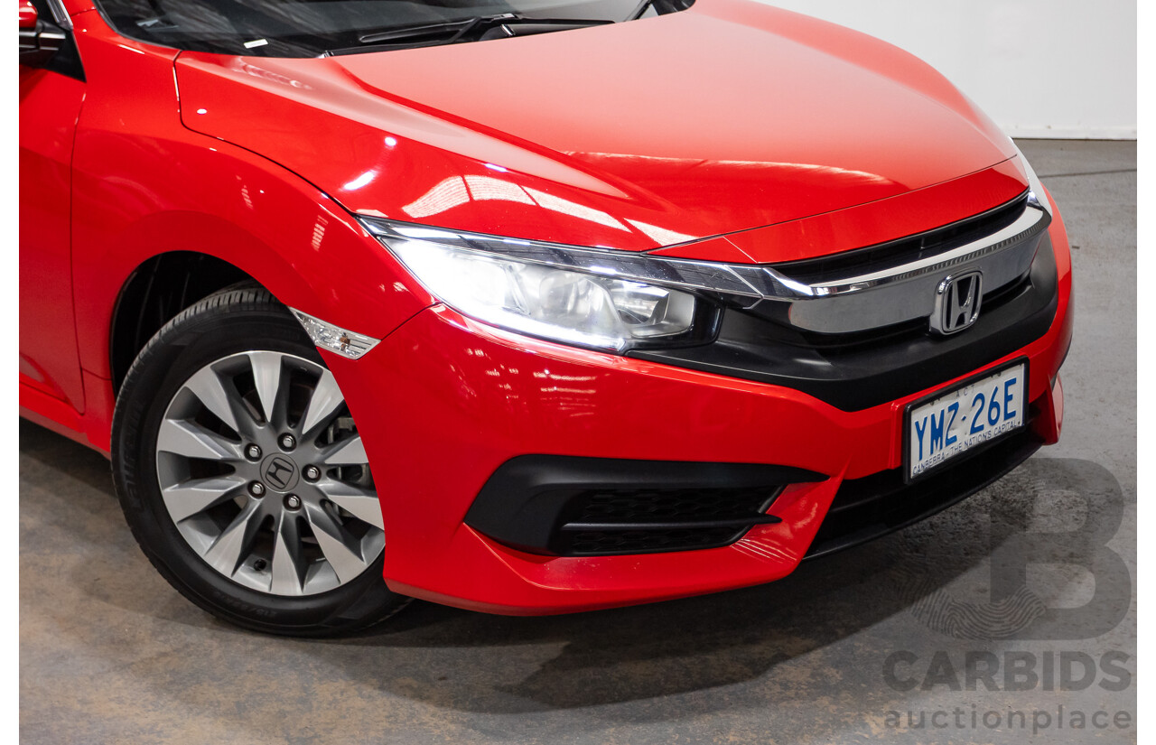 07/2018 Honda Civic VTi MY18 4D Sedan Rally Red 1.8L