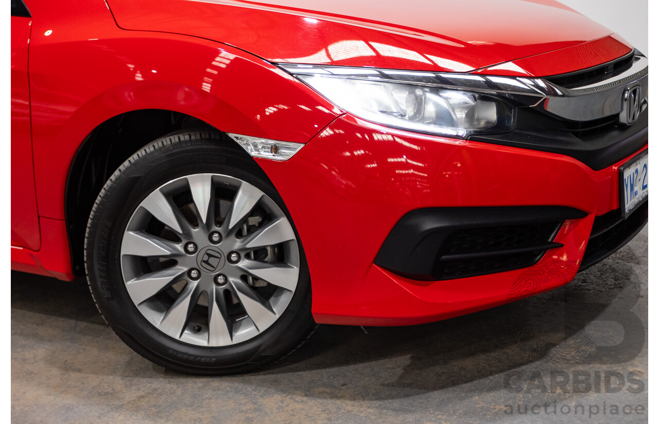 07/2018 Honda Civic VTi MY18 4D Sedan Rally Red 1.8L