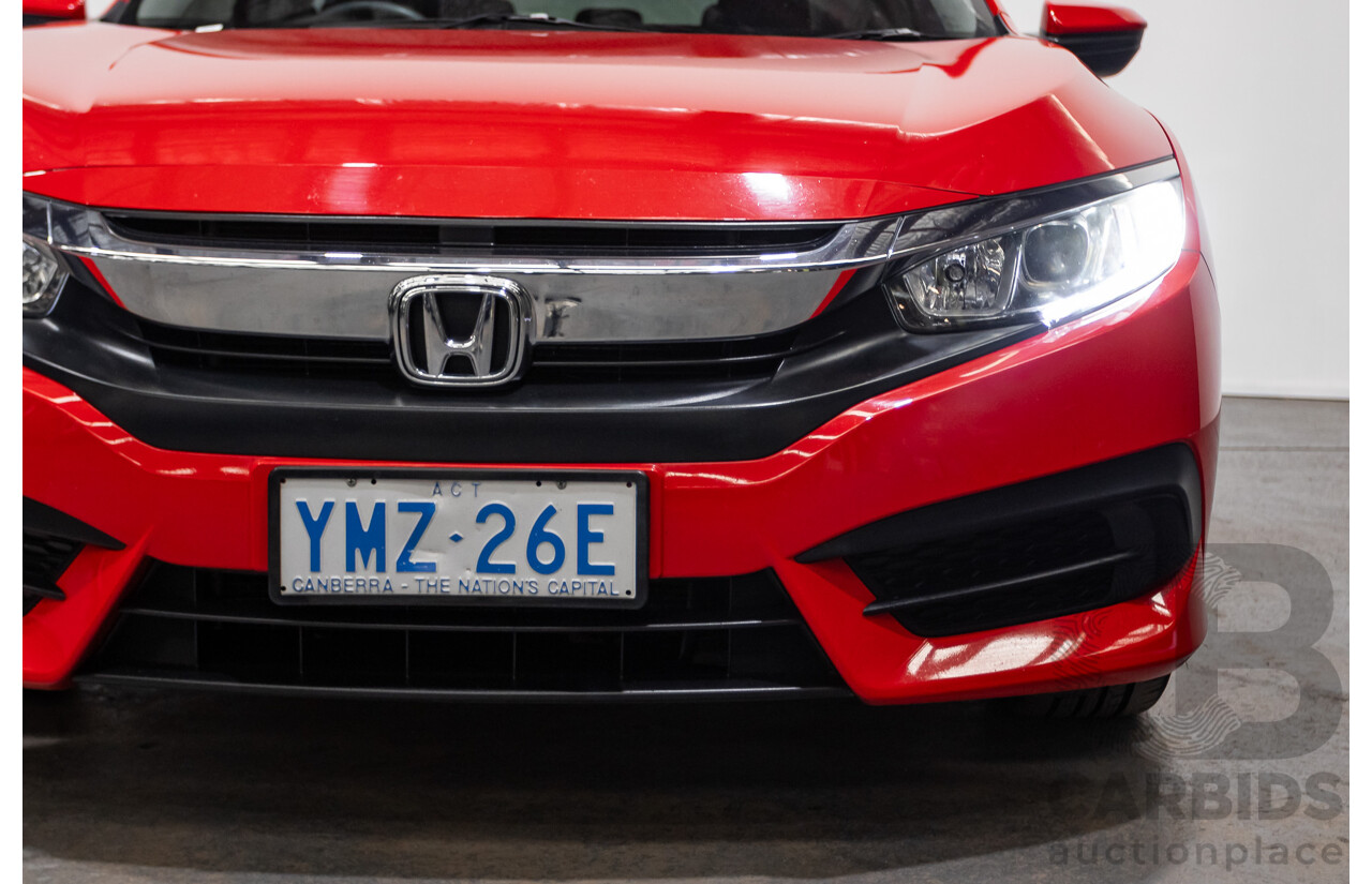 07/2018 Honda Civic VTi MY18 4D Sedan Rally Red 1.8L