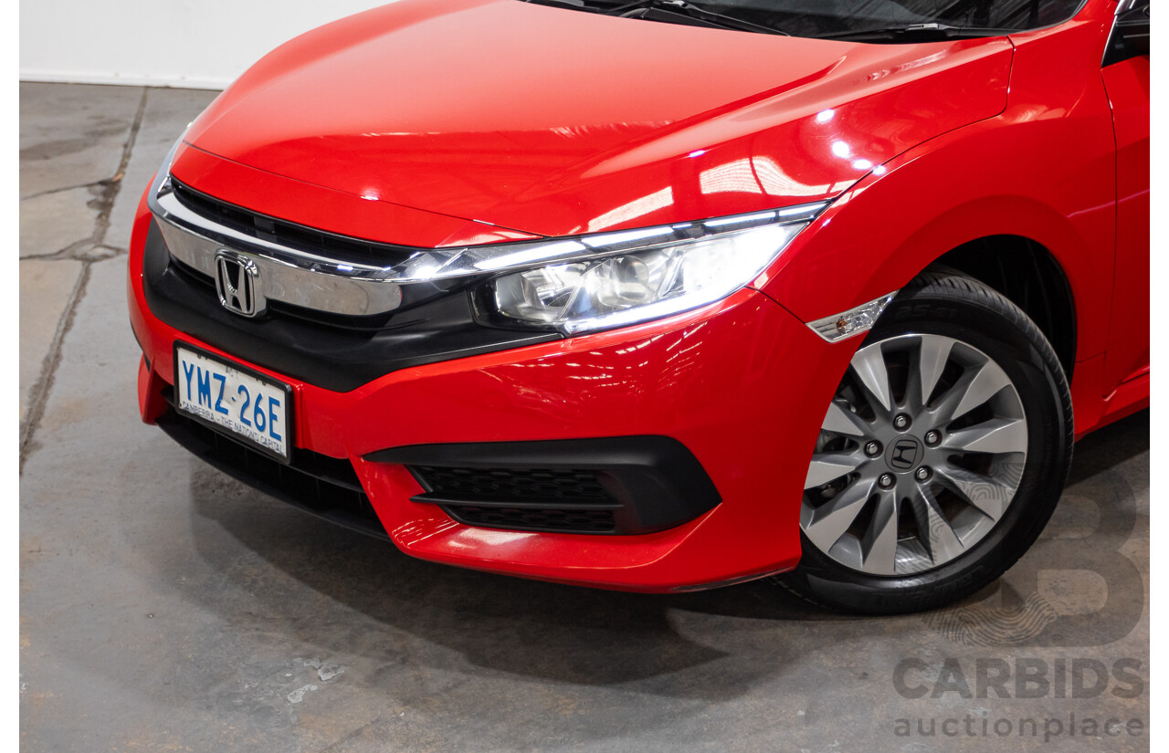 07/2018 Honda Civic VTi MY18 4D Sedan Rally Red 1.8L