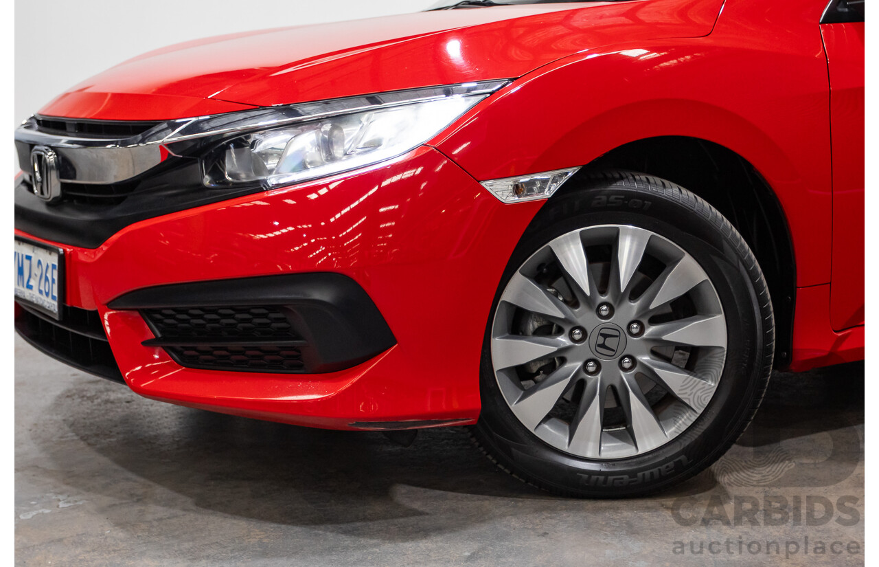 07/2018 Honda Civic VTi MY18 4D Sedan Rally Red 1.8L