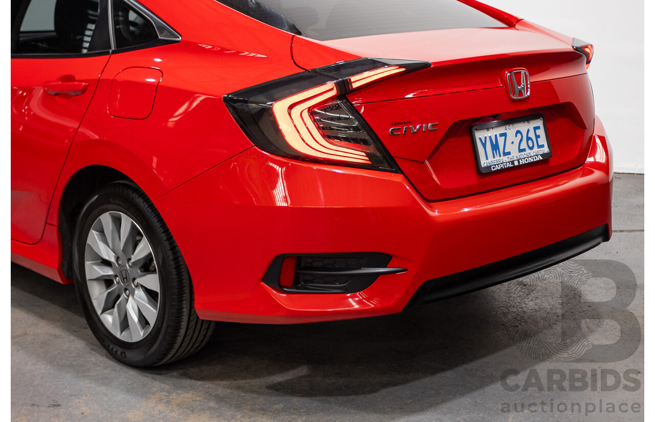 07/2018 Honda Civic VTi MY18 4D Sedan Rally Red 1.8L