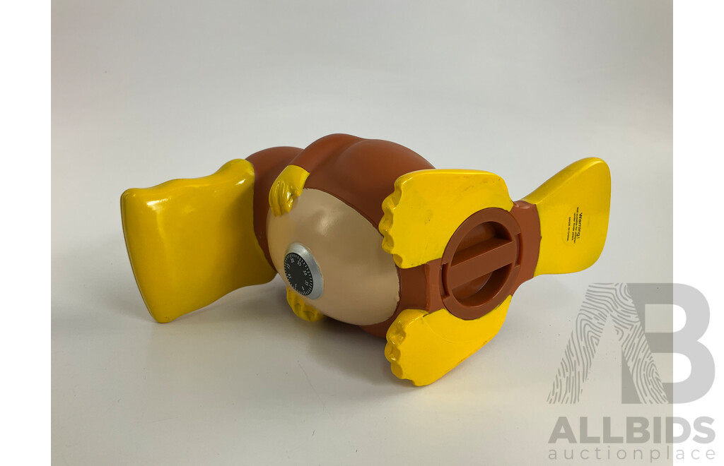 Barbie Doll with Hand Made Outfit, Fashion Cupboard Box and Commonwealth Bank Platypus Money Box