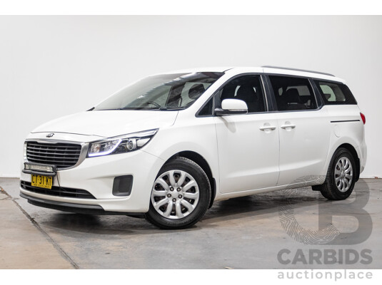 07/2016 Kia Carnival S YP MY16 4D Wagon White 3.3L - 8 Seats