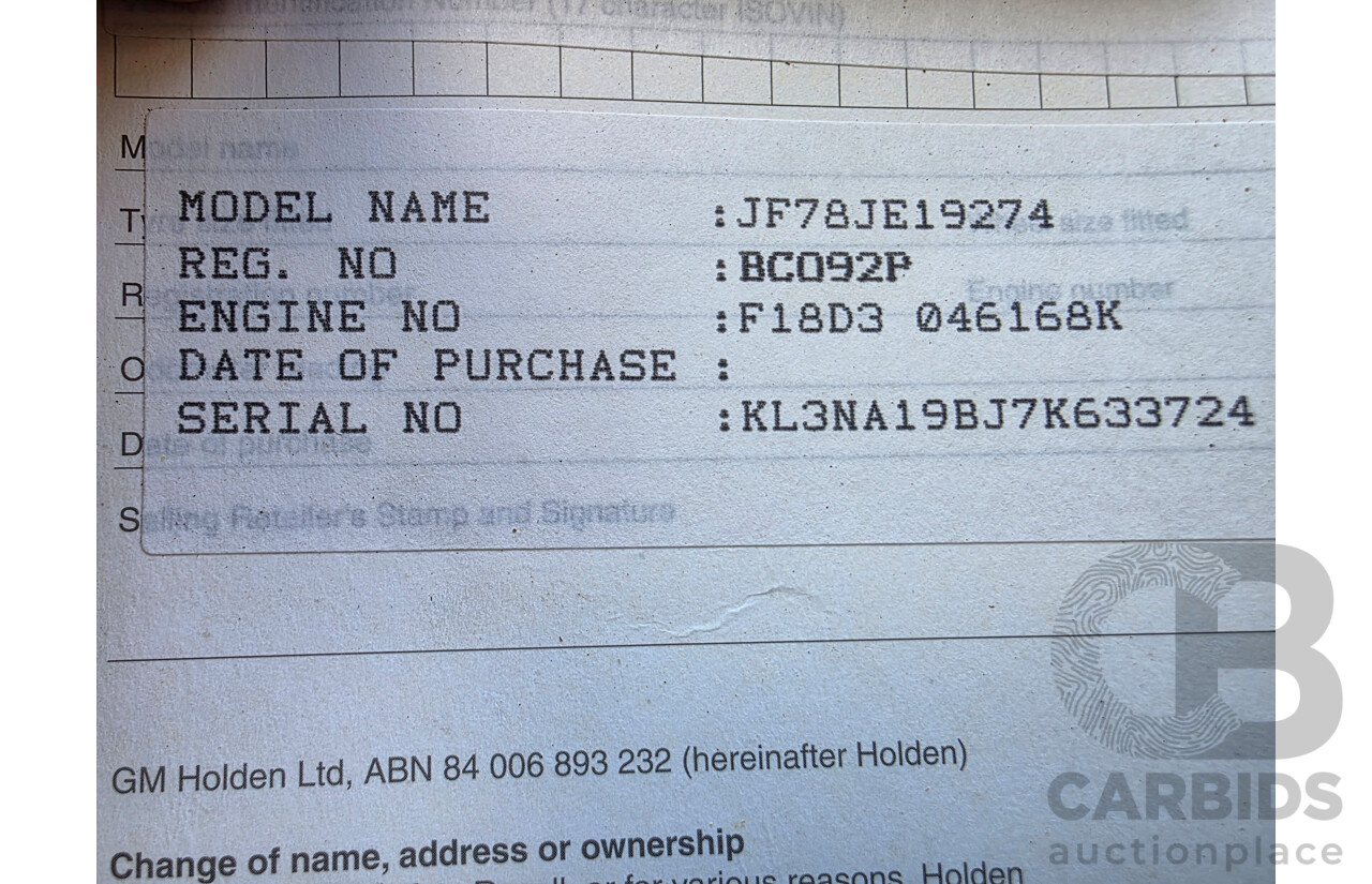 3/2007 Holden Viva  JF MY07 4d Sedan Blue 1.8L