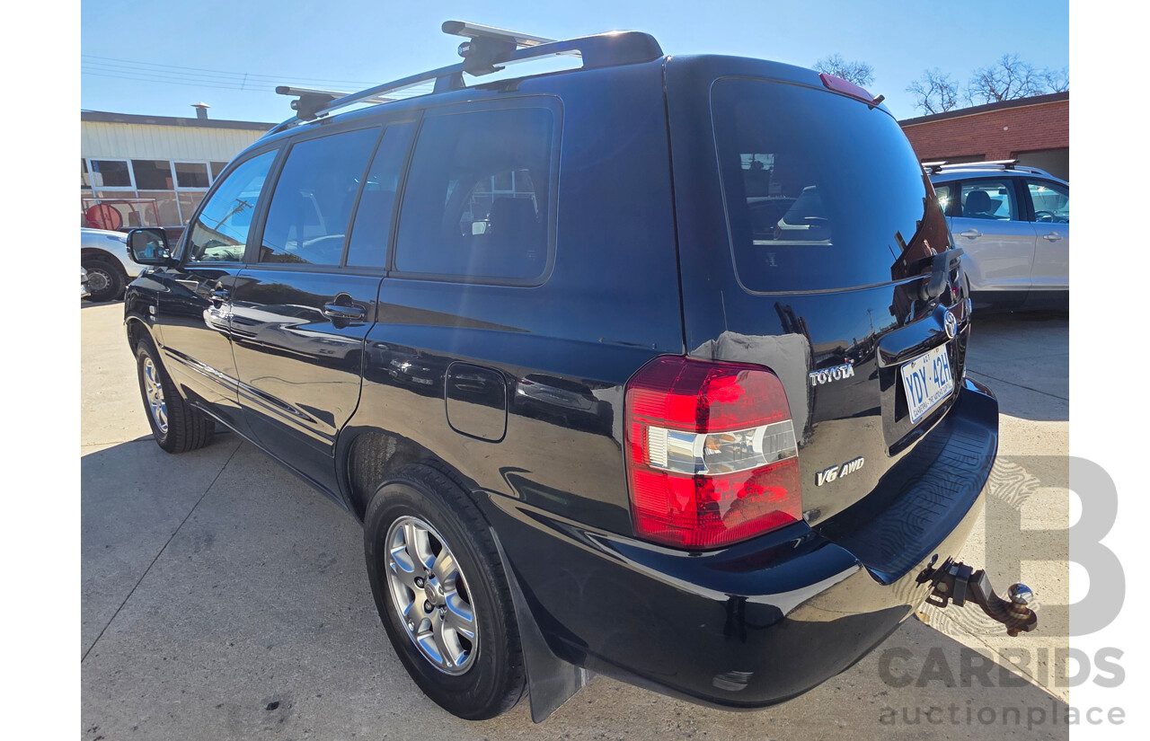 2/2005 Toyota Kluger CVX (AWD) MCU28R 4d Wagon Black 3.3L - 7 Seats