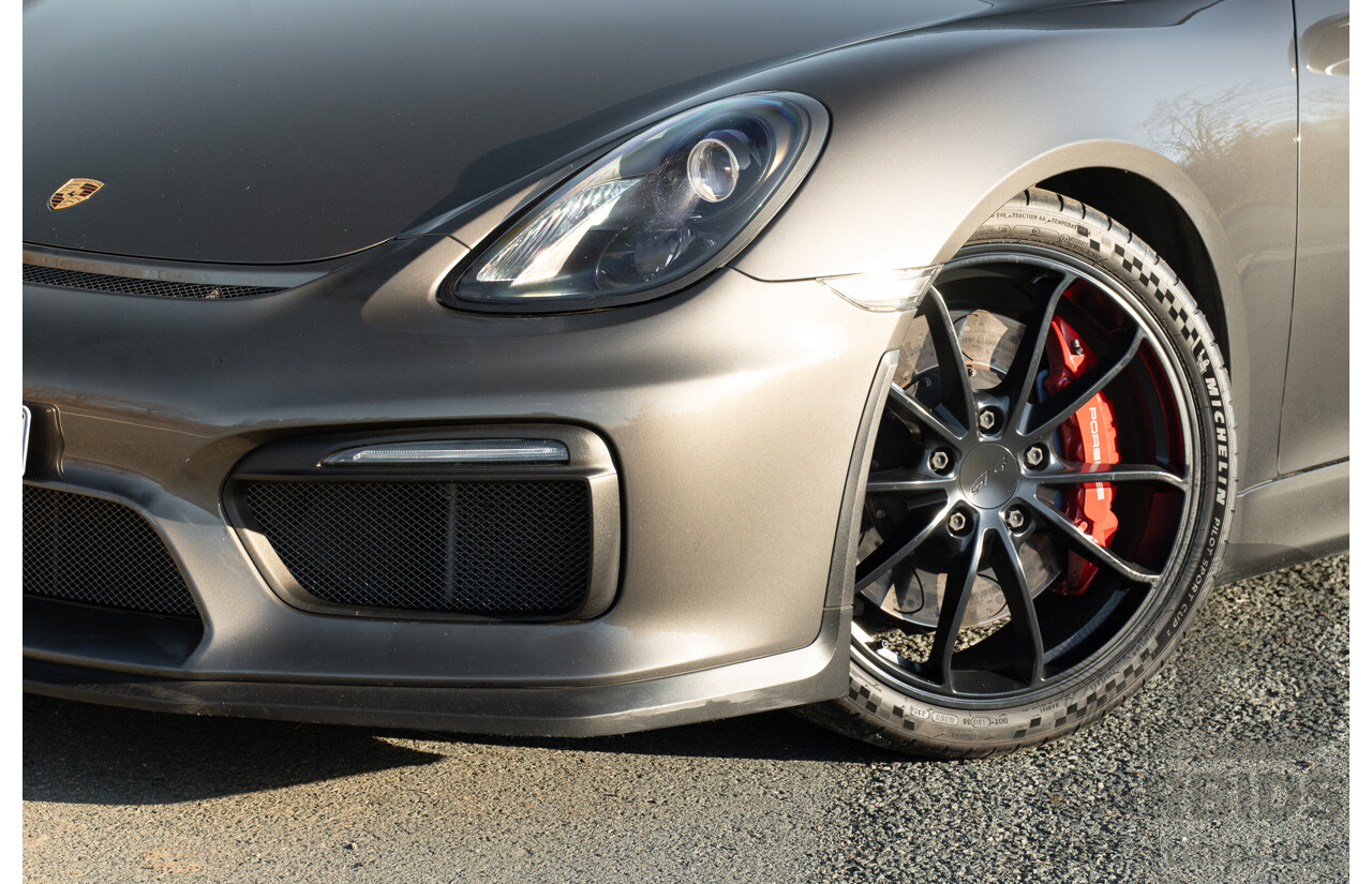 01/2016 Porsche Cayman GT4 981 MY16 2d Coupe Agate Grey Metallic 3.8L