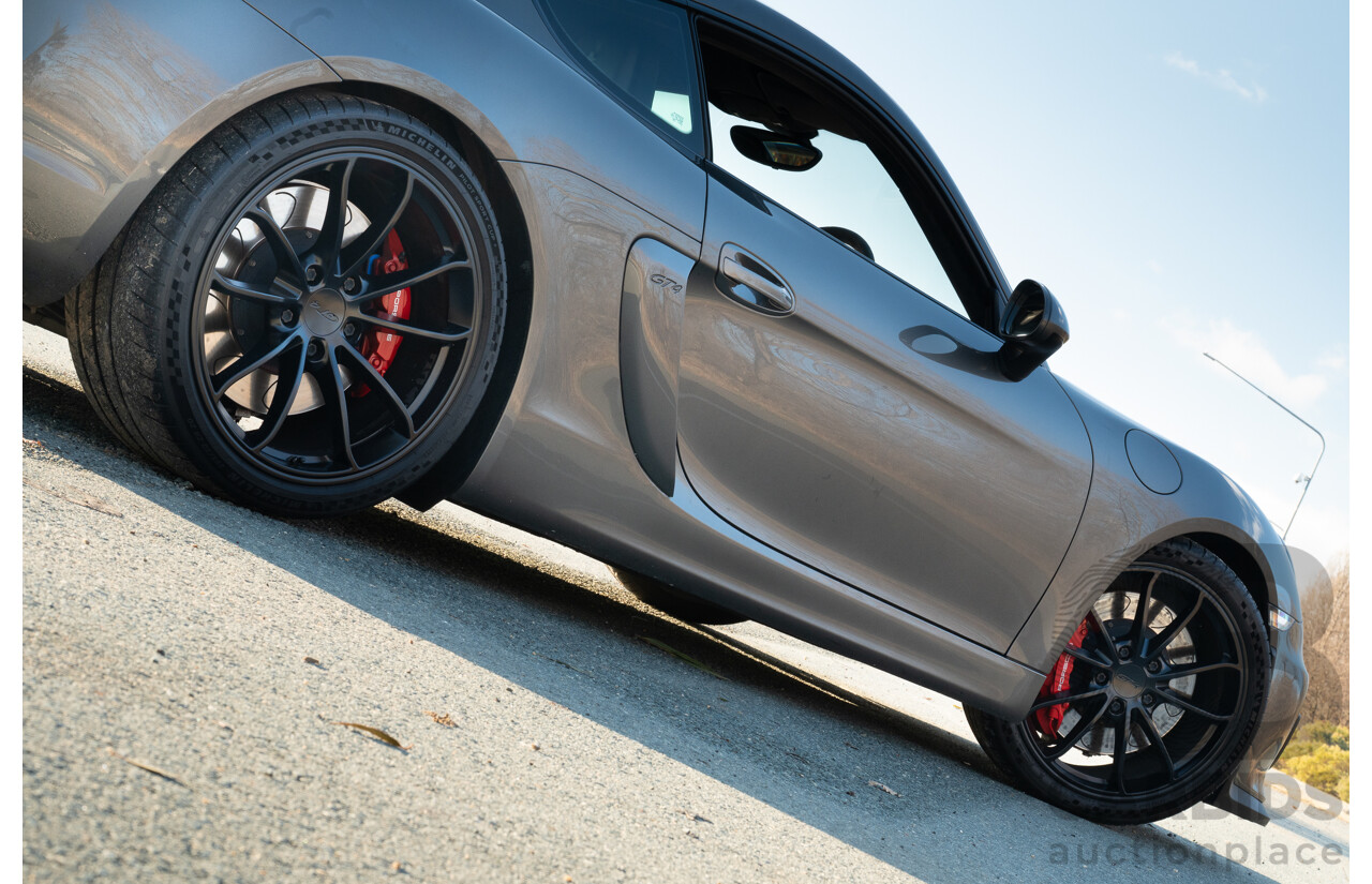 01/2016 Porsche Cayman GT4 981 MY16 2d Coupe Agate Grey Metallic 3.8L