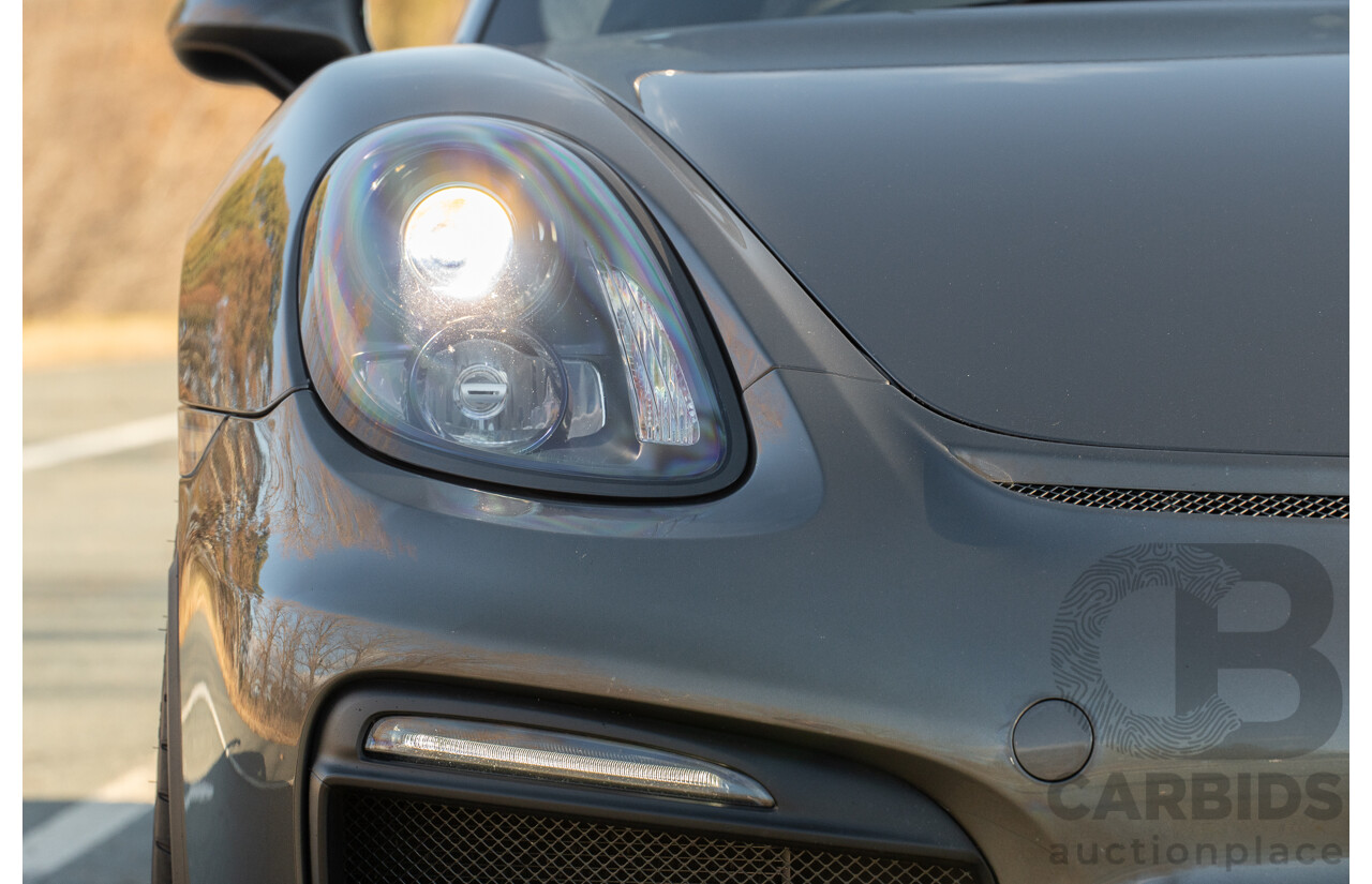 01/2016 Porsche Cayman GT4 981 MY16 2d Coupe Agate Grey Metallic 3.8L
