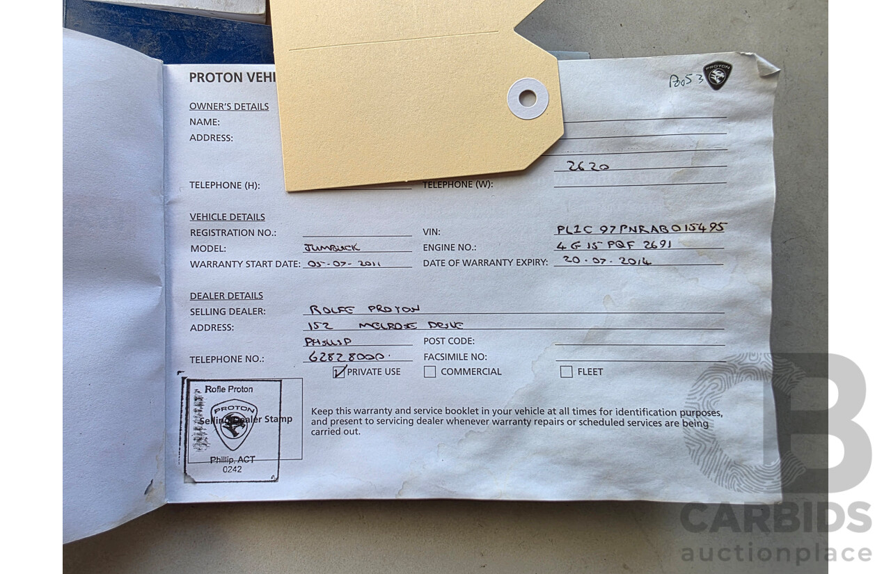 6/2010 Proton Jumbuck GLi  Utility Silver 1.5L