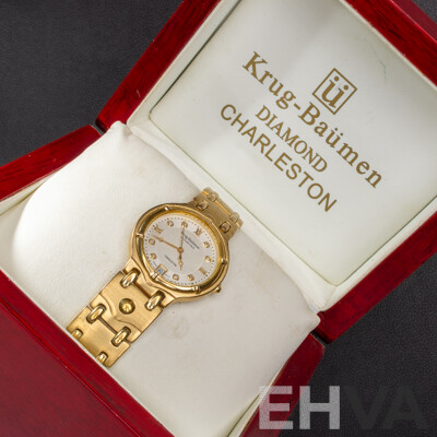 Krug-Baümen Charleston Diamond Ladies Watch, 415263DM, 18ct Electroplated