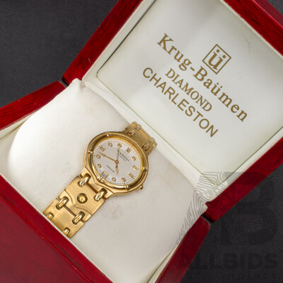 Krug-Baümen Charleston Diamond Ladies Watch, 415263DM, 18ct Electroplated
