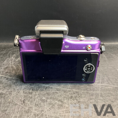 OLYMPUS Pen Mini E-PM1 Digital Camera - Purple (Body Only) with Thinktank Camera Bag