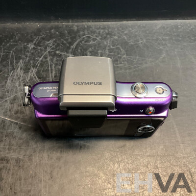 OLYMPUS Pen Mini E-PM1 Digital Camera - Purple (Body Only) with Thinktank Camera Bag