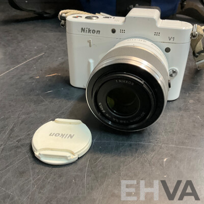 NIKON V1 Digital Camera with 10-30mm & 30-110 Mm Lens & SB-N5 Flash with Lowepro Camera Bag