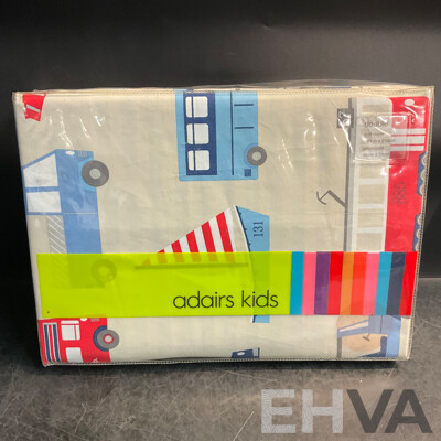 ADAIRS Kids Double Quilt Cover Set - Beep Beep Blue