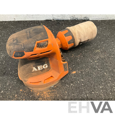 AEG 18V Bundle, Including Orbital Sander, Hammer Driver and Battery - Lot of 3