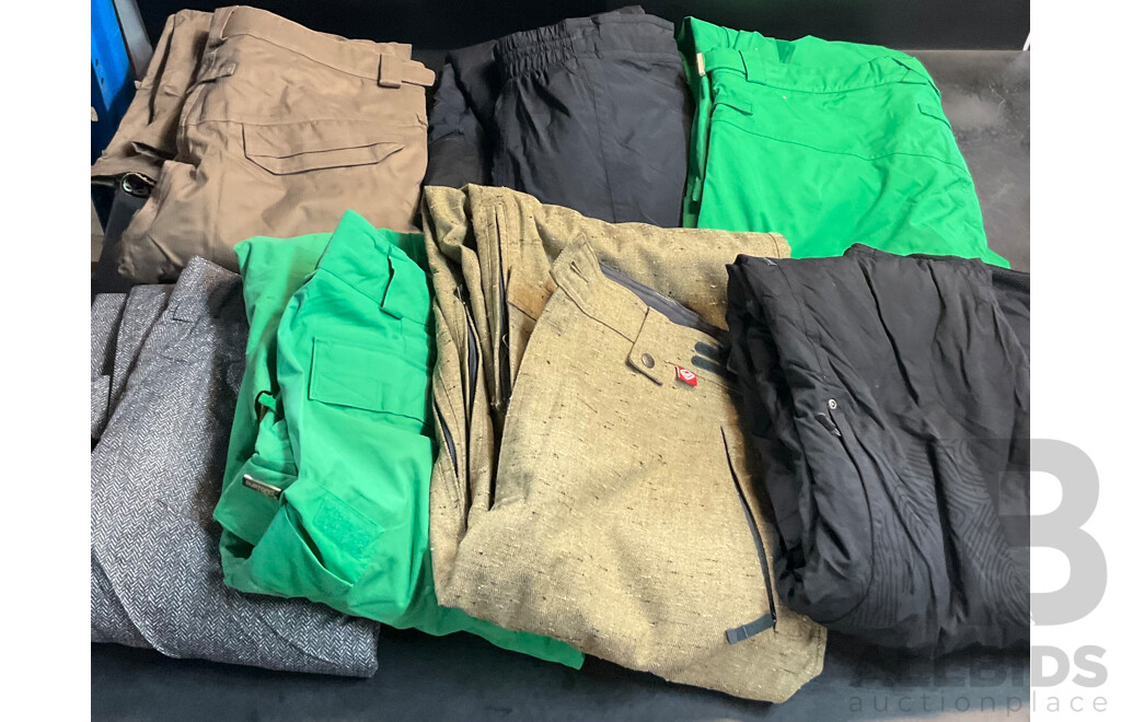 Assorted Snow Pants - Size XL,2 XL, L - Lot of 7