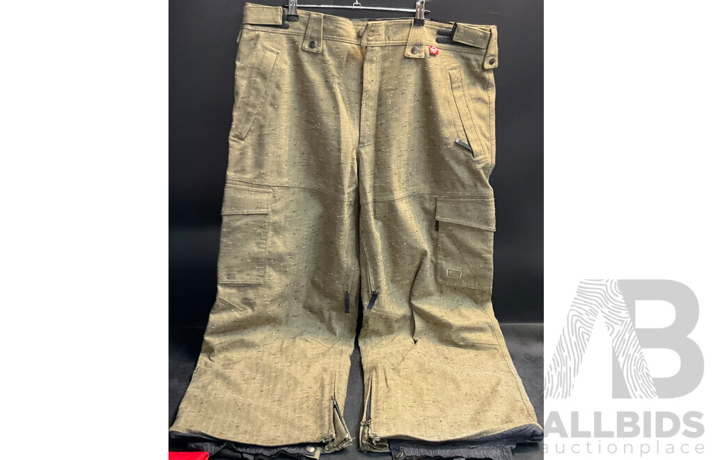 Assorted Snow Pants - Size XL,2 XL, L - Lot of 7