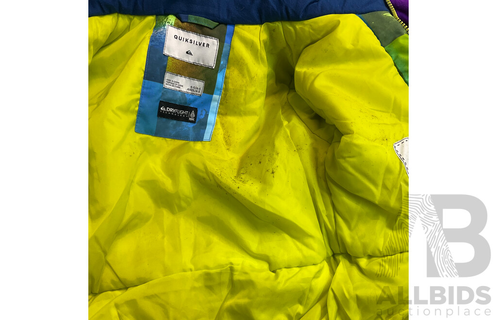 Crane, Quiksilver, Pumpkin Patch Jacket & Country Road Kids Vest  & Assorted Snow Pants, Glove for Kids