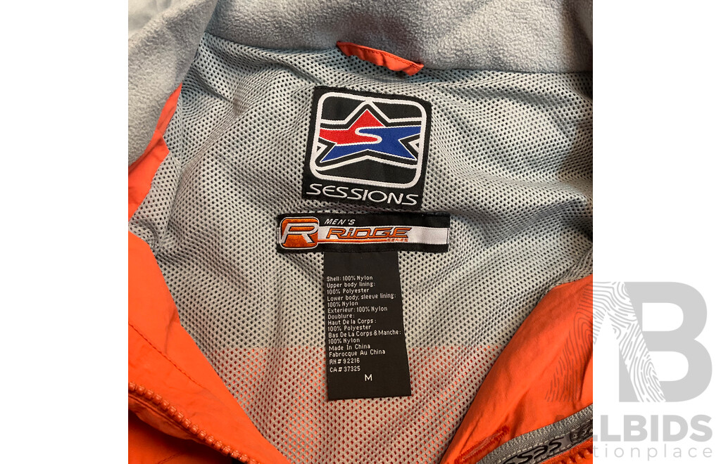SESSIONS Men's Ridge Size M Jacket  & Crane Men's Jacket & Assorted Ski Goggles, Gloves and Hat