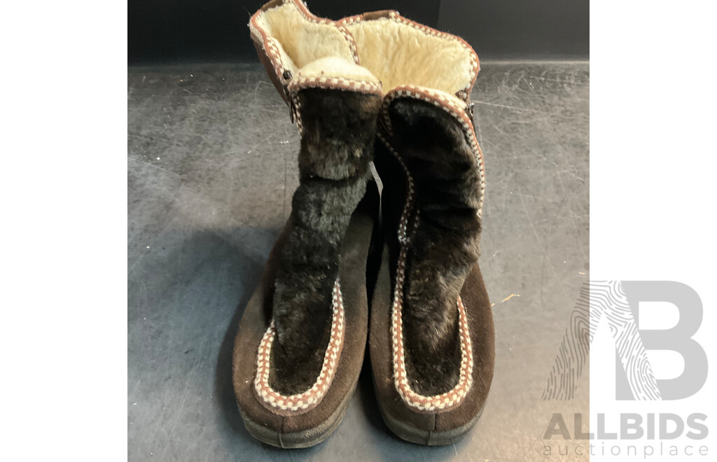 AIRWALK Snow Boots & MOSCHINO Boots & More - Lot of 4