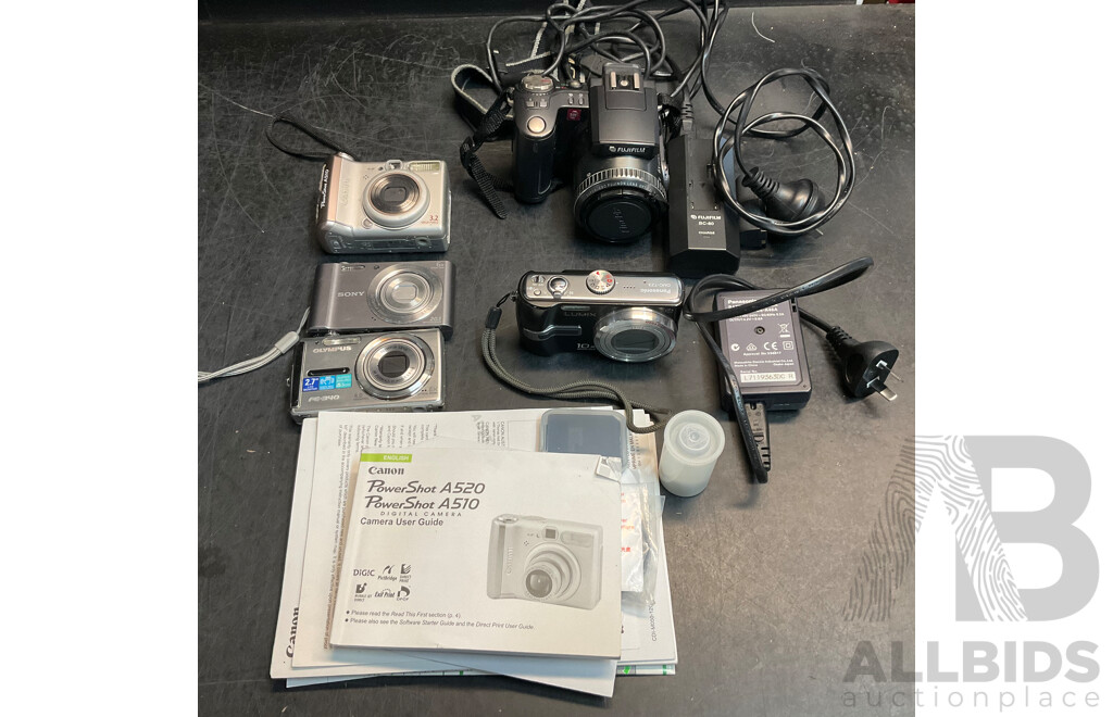 Assorted Digital Camera - Untested & for Repair