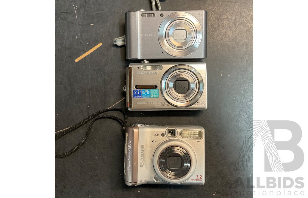 Assorted Digital Camera - Untested & for Repair