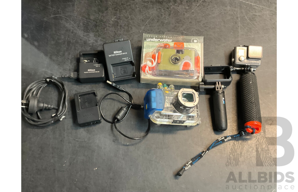 GoPRO &  Assorted Accessories for Camera Include Charger MH-24, MH-23 & More