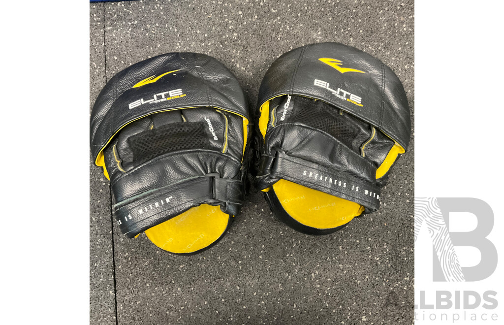 Assorted Boxing Pad, Gloves and More